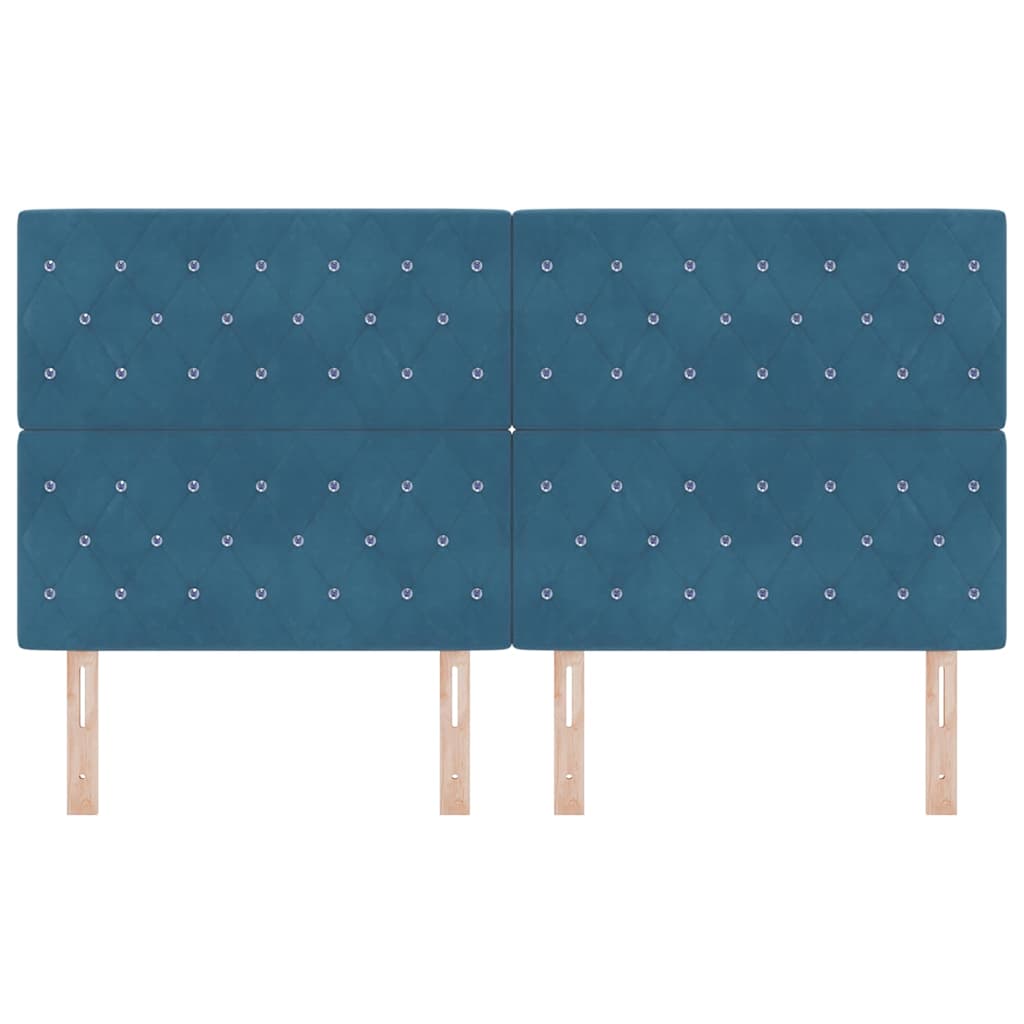 Hoofdbord Donkerblauw 180 cm Fluweel is nu te koop bij PeponiXL, paradijselijk wonen!
