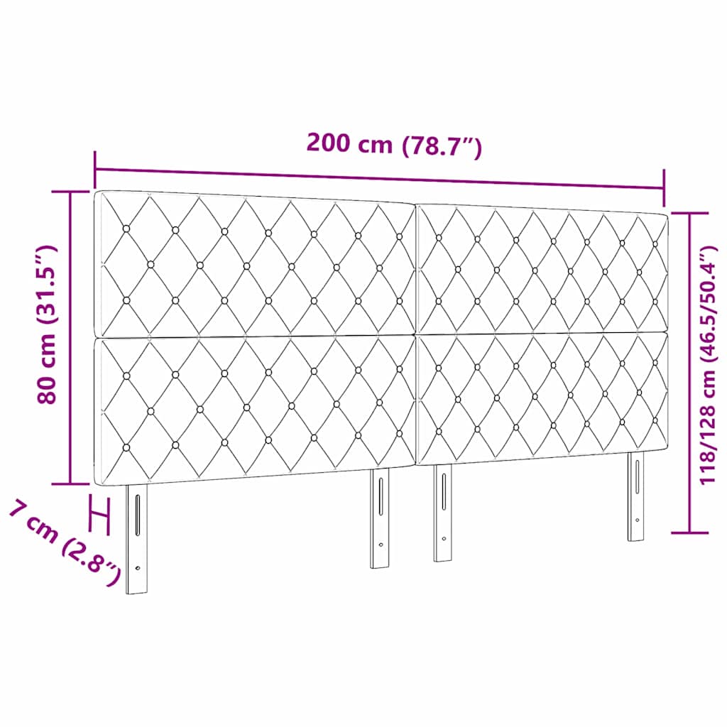 Hoofdbord Donkergroen 200 cm Fluweel is nu te koop bij PeponiXL, paradijselijk wonen!