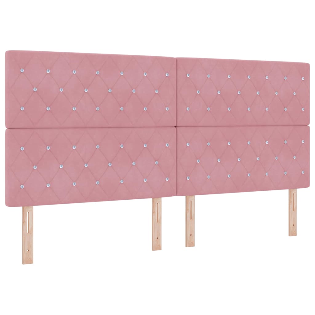 Hoofdbord Roze 200 cm Fluweel is nu te koop bij PeponiXL, paradijselijk wonen!