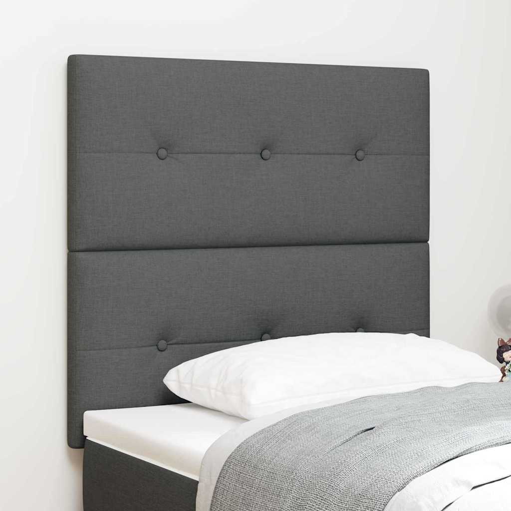 in hoogte verstelbaar hoofdbord Donkergrijs 80 cm Stof is nu te koop bij PeponiXL, paradijselijk wonen!