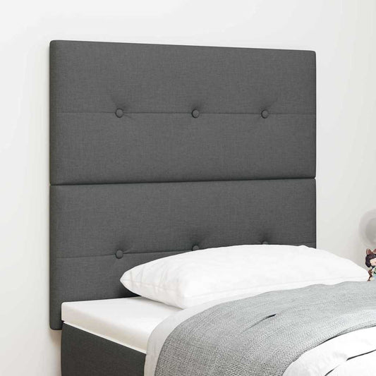 in hoogte verstelbaar hoofdbord Donkergrijs 80 cm Stof is nu te koop bij PeponiXL, paradijselijk wonen!