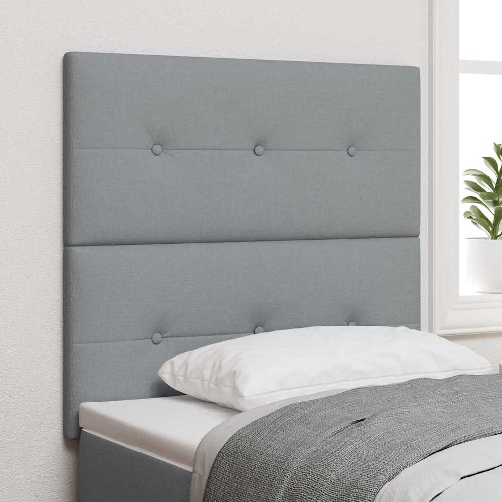 in hoogte verstelbaar hoofdbord Lichtgrijs 90 cm Stof is nu te koop bij PeponiXL, paradijselijk wonen!