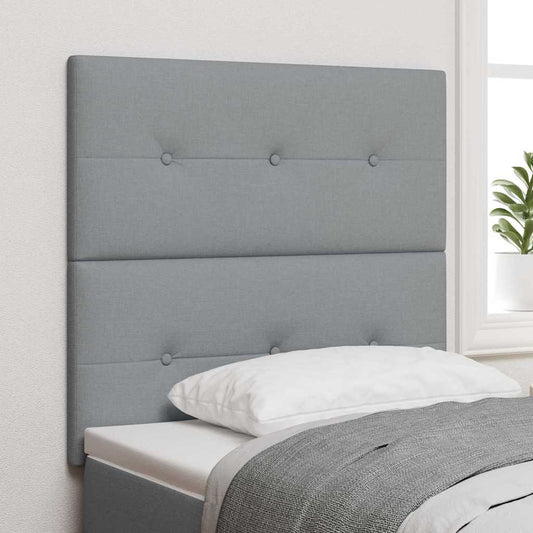 in hoogte verstelbaar hoofdbord Lichtgrijs 90 cm Stof is nu te koop bij PeponiXL, paradijselijk wonen!