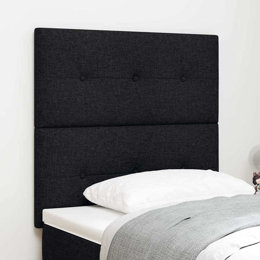 in hoogte verstelbaar hoofdbord met hoofdeinde Zwart 90 cm Stof is nu te koop bij PeponiXL, paradijselijk wonen!