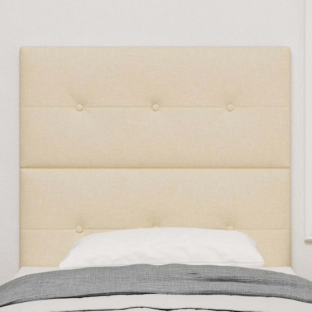 in hoogte verstelbaar hoofdbord met hoofdeinde Crème 90 cm Stof is nu te koop bij PeponiXL, paradijselijk wonen!