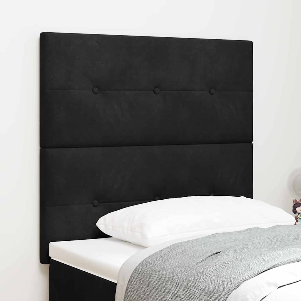 Hoofdbord Zwart 90 cm Fluweel is nu te koop bij PeponiXL, paradijselijk wonen!