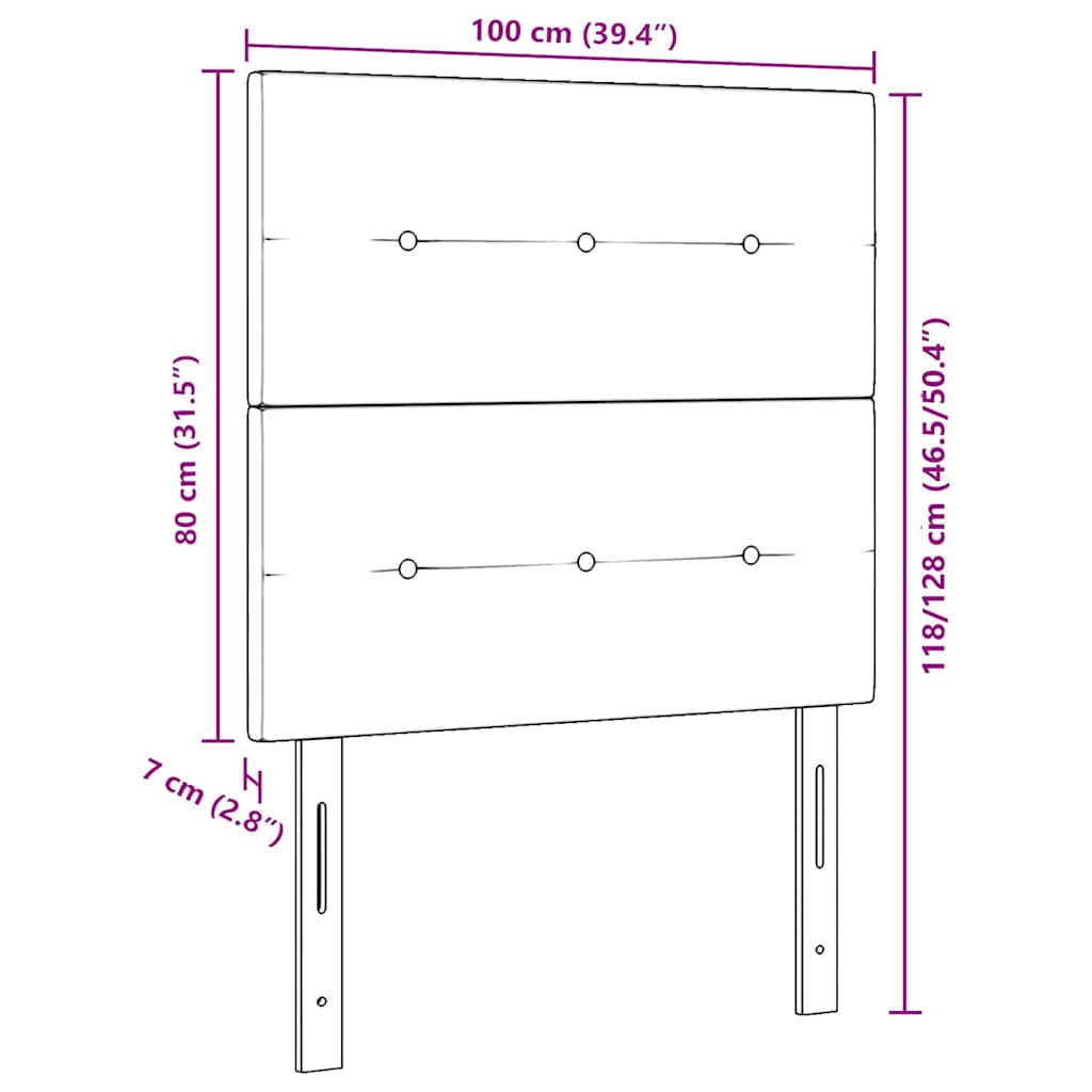 Hoofdbord Zwart 100 cm Fluweel is nu te koop bij PeponiXL, paradijselijk wonen!