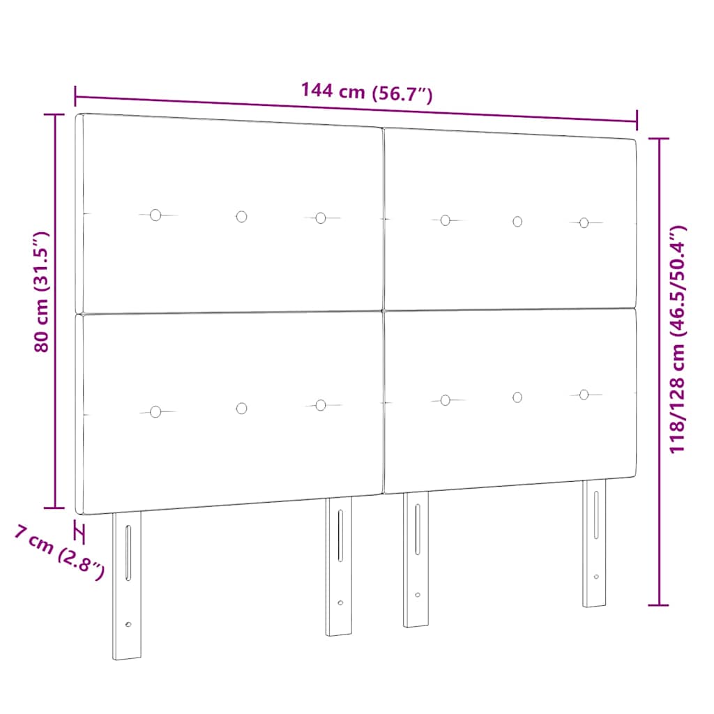 in hoogte verstelbaar hoofdbord Taupe 144 cm Stof is nu te koop bij PeponiXL, paradijselijk wonen!