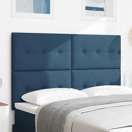 in hoogte verstelbaar hoofdbord Blauw 160 cm Stof is nu te koop bij PeponiXL, paradijselijk wonen!