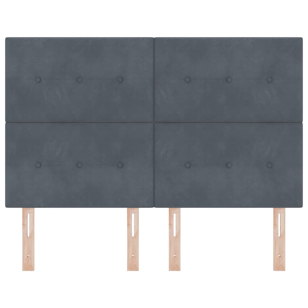Hoofdbord Donkergrijs 160 cm Fluweel is nu te koop bij PeponiXL, paradijselijk wonen!