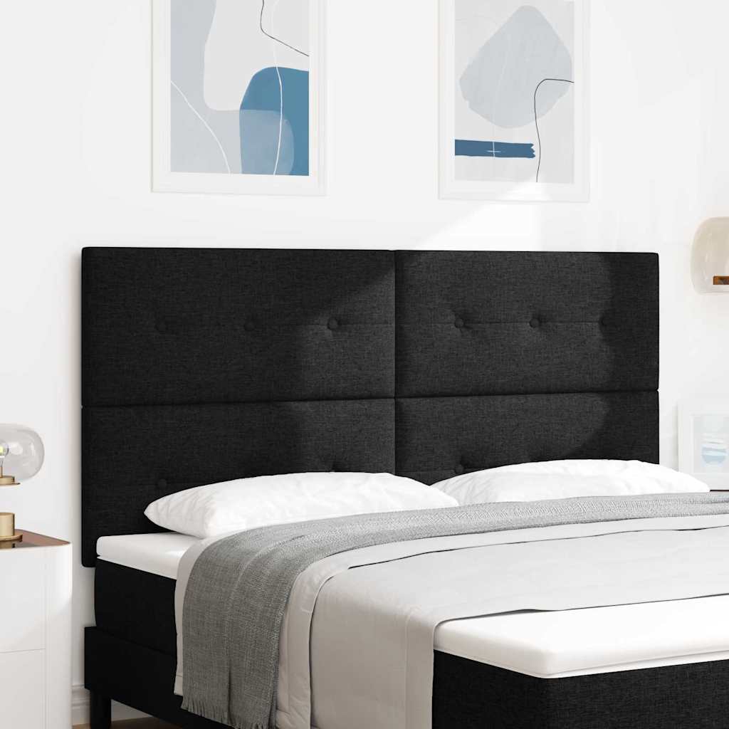 in hoogte verstelbaar hoofdbord Zwart 180 cm Stof is nu te koop bij PeponiXL, paradijselijk wonen!