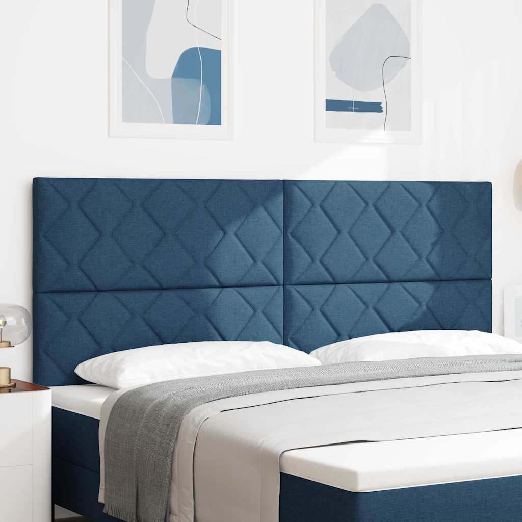 Hoofdbord Blauw 200 cm Stof is nu te koop bij PeponiXL, paradijselijk wonen!