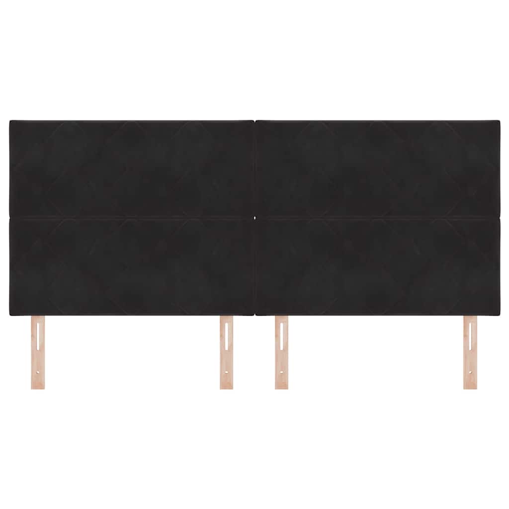 Hoofdbord Zwart 200 cm Fluweel is nu te koop bij PeponiXL, paradijselijk wonen!