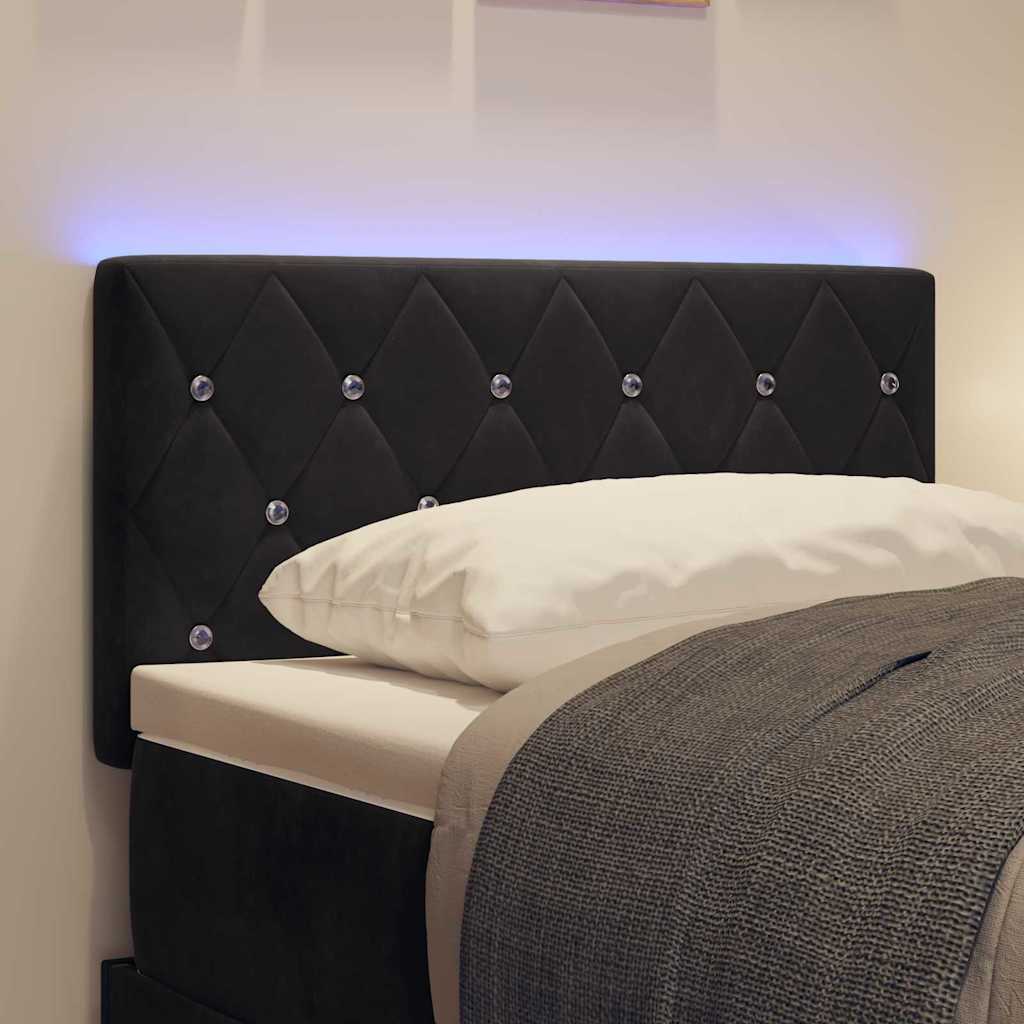 LED Hoofdbord met LED-stripverlichting Zwart 80 cm Fluweel is nu te koop bij PeponiXL, paradijselijk wonen!