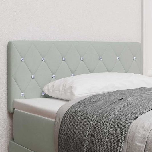 LED Hoofdbord met LED-stripverlichting Lichtgrijs 90 cm Fluweel is nu te koop bij PeponiXL, paradijselijk wonen!