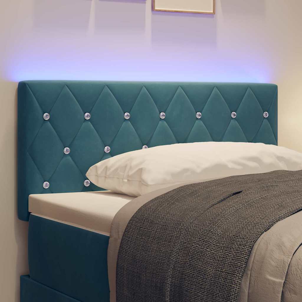 LED Hoofdbord met hoofdeinde Donkerblauw 90 cm Fluweel is nu te koop bij PeponiXL, paradijselijk wonen!