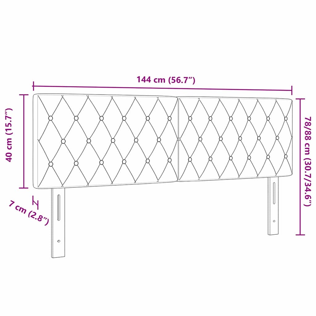 LED Hoofdbord met LED-striplichten Donkergrijs 144 cm Polyester is nu te koop bij PeponiXL, paradijselijk wonen!