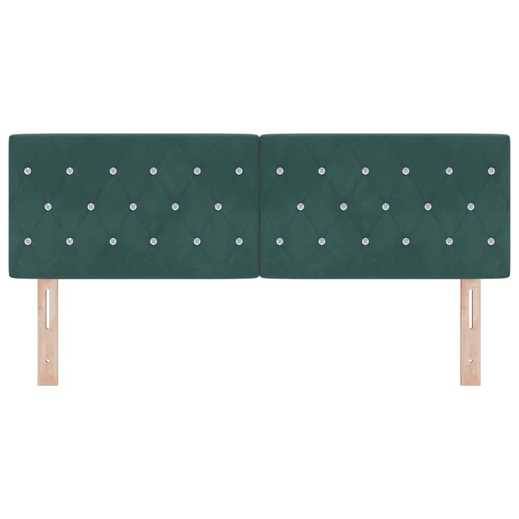 LED Hoofdbord met hoofdeinde Donkergroen 144 cm Fluweel is nu te koop bij PeponiXL, paradijselijk wonen!