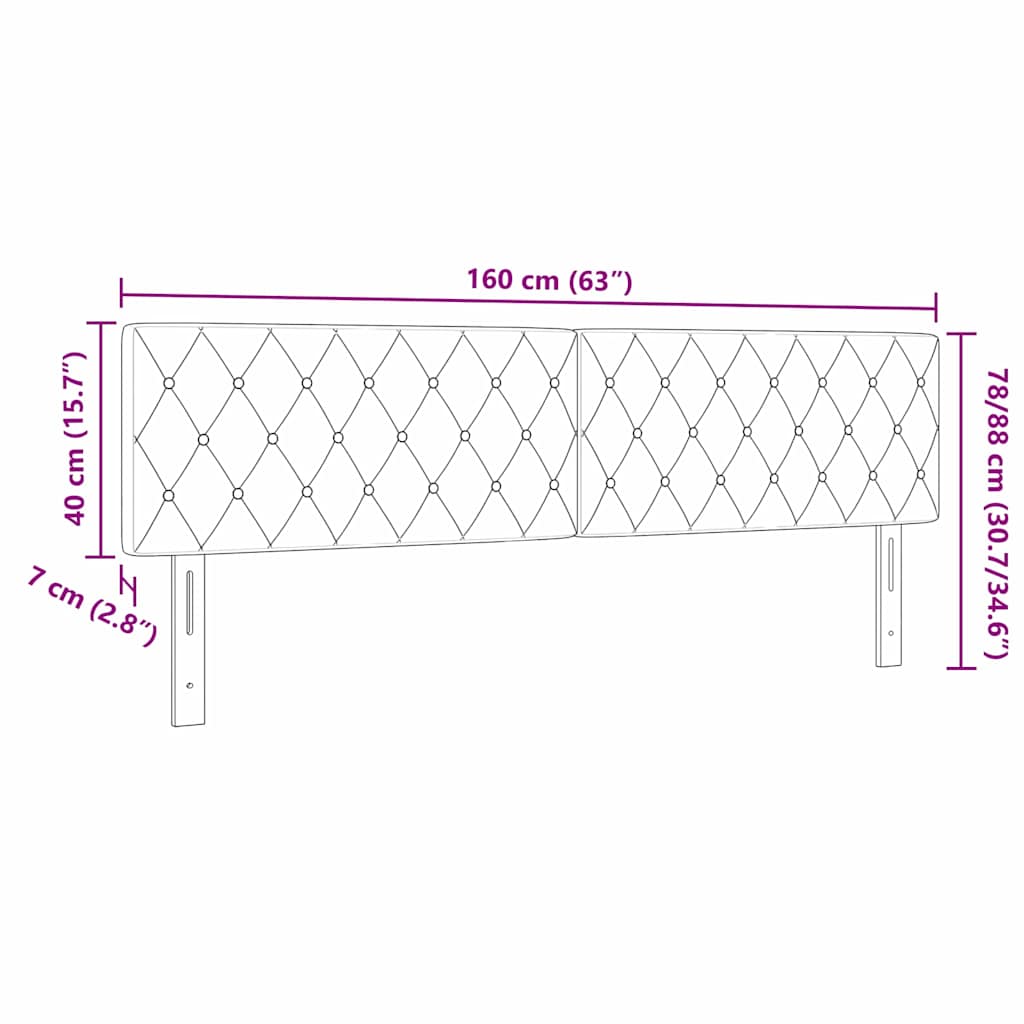 LED Hoofdbord met hoofdeinde Donkergrijs 160 cm Fluweel is nu te koop bij PeponiXL, paradijselijk wonen!