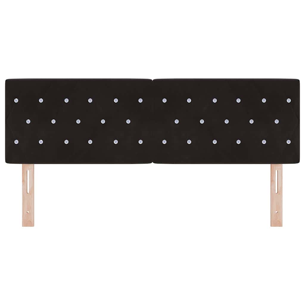 LED Hoofdbord met LED-stripverlichting Zwart 160 cm Fluweel is nu te koop bij PeponiXL, paradijselijk wonen!