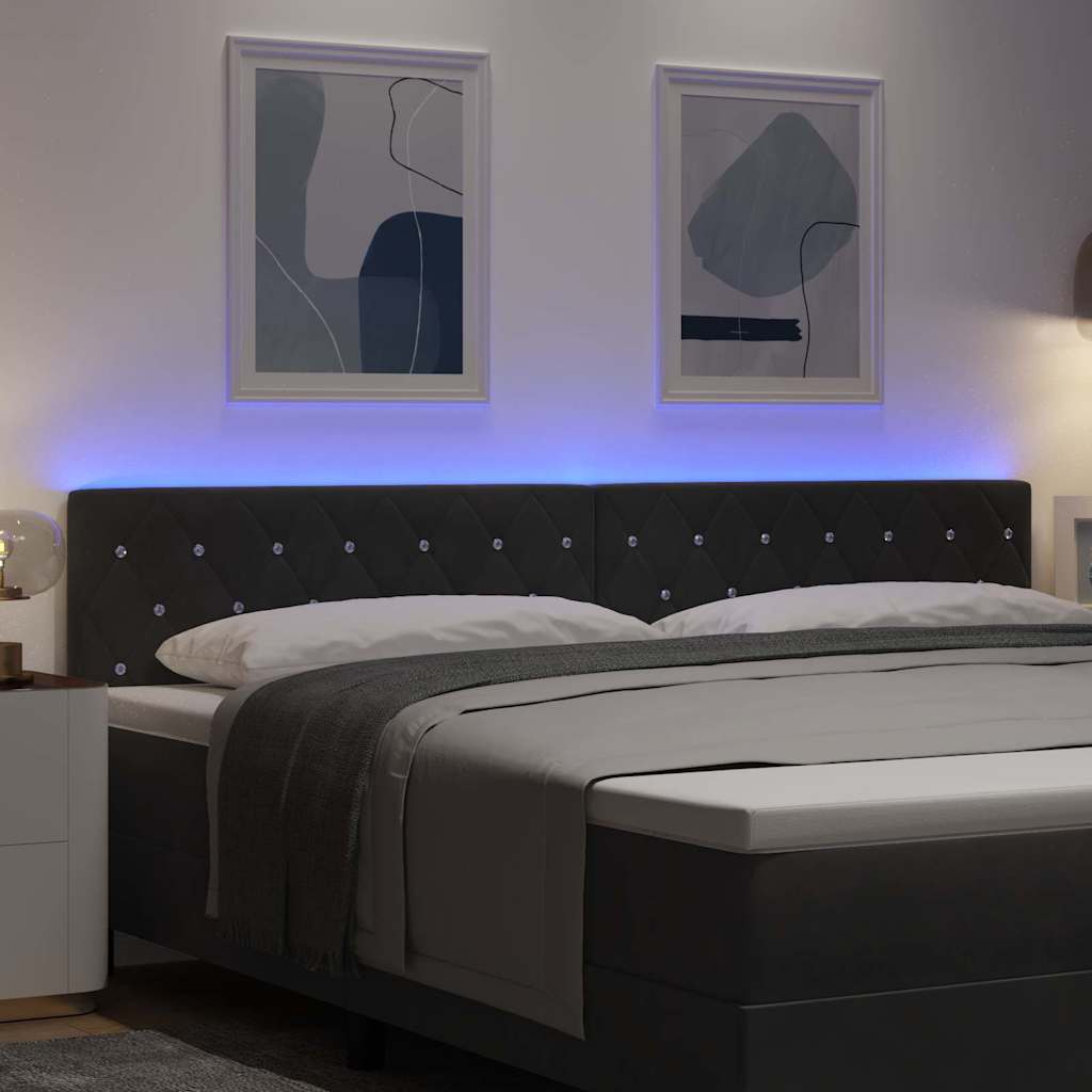 LED Hoofdbord met LED-stripverlichting Zwart 200 cm Fluweel is nu te koop bij PeponiXL, paradijselijk wonen!