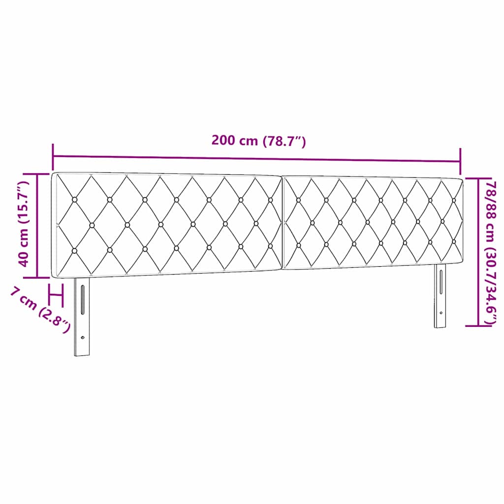 LED Hoofdbord met LED-striplichten Donkergroen 200 cm Polyester is nu te koop bij PeponiXL, paradijselijk wonen!