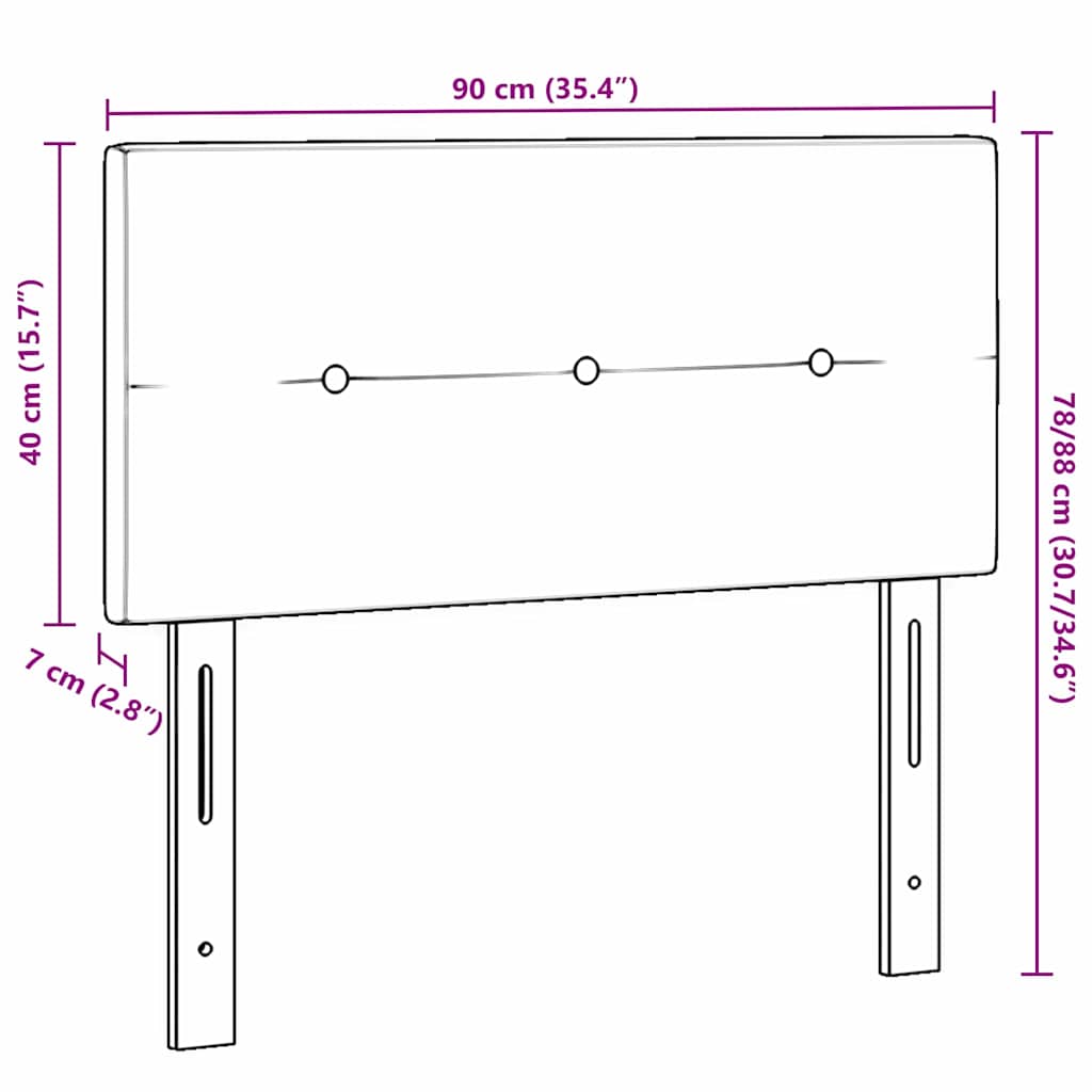 LED Hoofdbord met LED-stripverlichting Zwart 90 cm Stof is nu te koop bij PeponiXL, paradijselijk wonen!