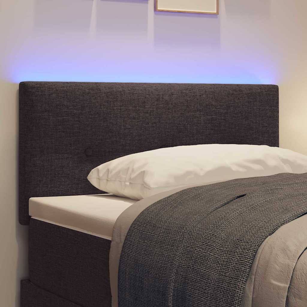 LED Hoofdbord met LED-stripverlichting Donkerbruin 90 cm Stof is nu te koop bij PeponiXL, paradijselijk wonen!