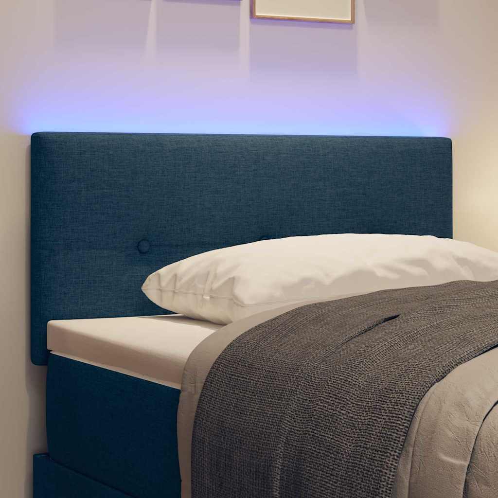 LED Hoofdbord met LED-stripverlichting Blauw 90 cm Stof is nu te koop bij PeponiXL, paradijselijk wonen!