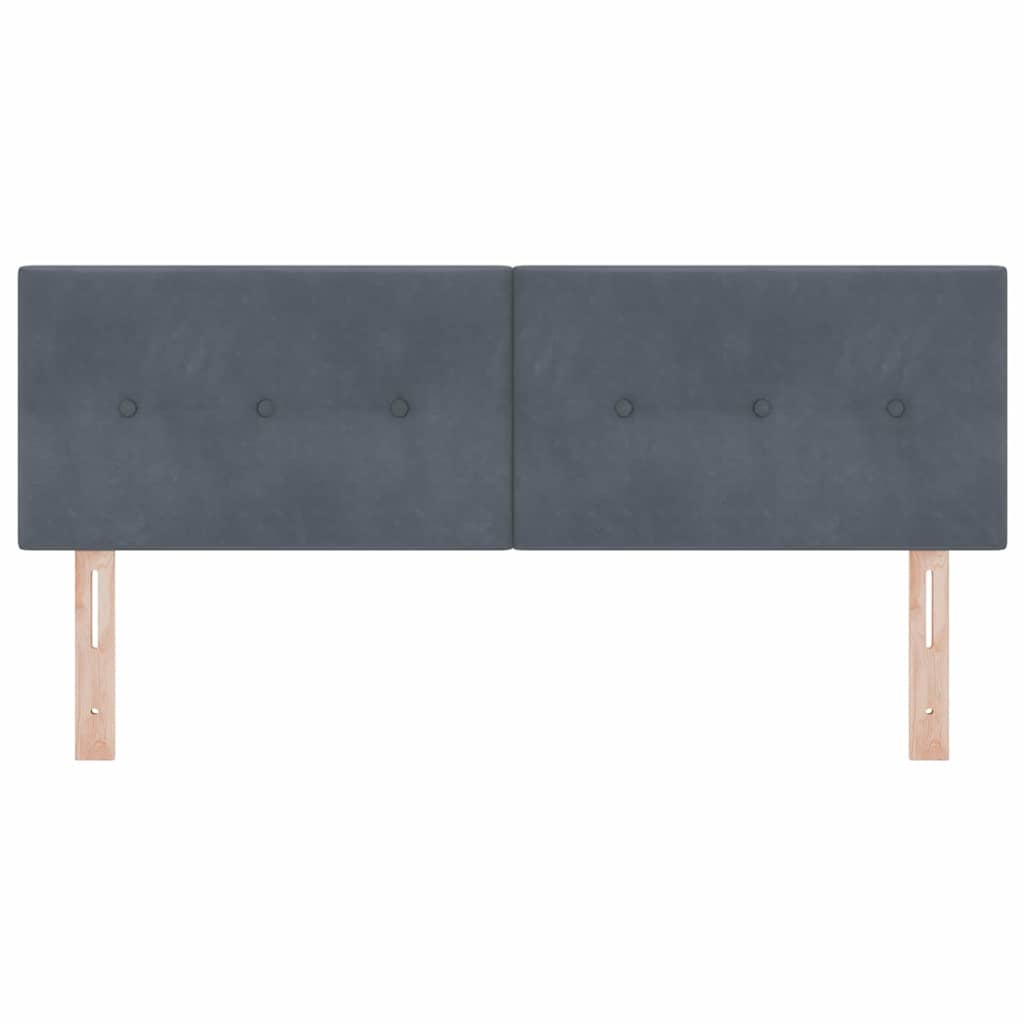 LED Hoofdbord met LED-stripverlichting Grijs 160 cm Fluweel is nu te koop bij PeponiXL, paradijselijk wonen!