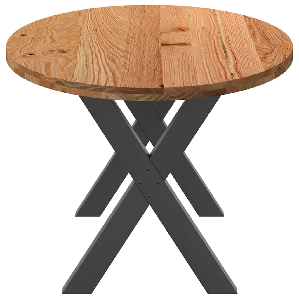 Eettafel 200x100x74 cm ovaal massief eikenhout lichtbruin is nu te koop bij PeponiXL, paradijselijk wonen!