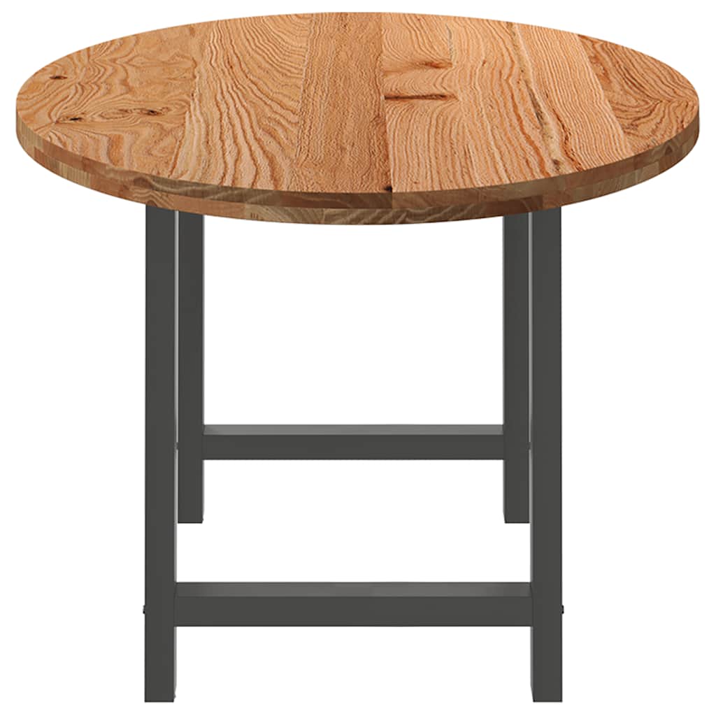 Eettafel 200x100x74 cm ovaal massief eikenhout lichtbruin is nu te koop bij PeponiXL, paradijselijk wonen!