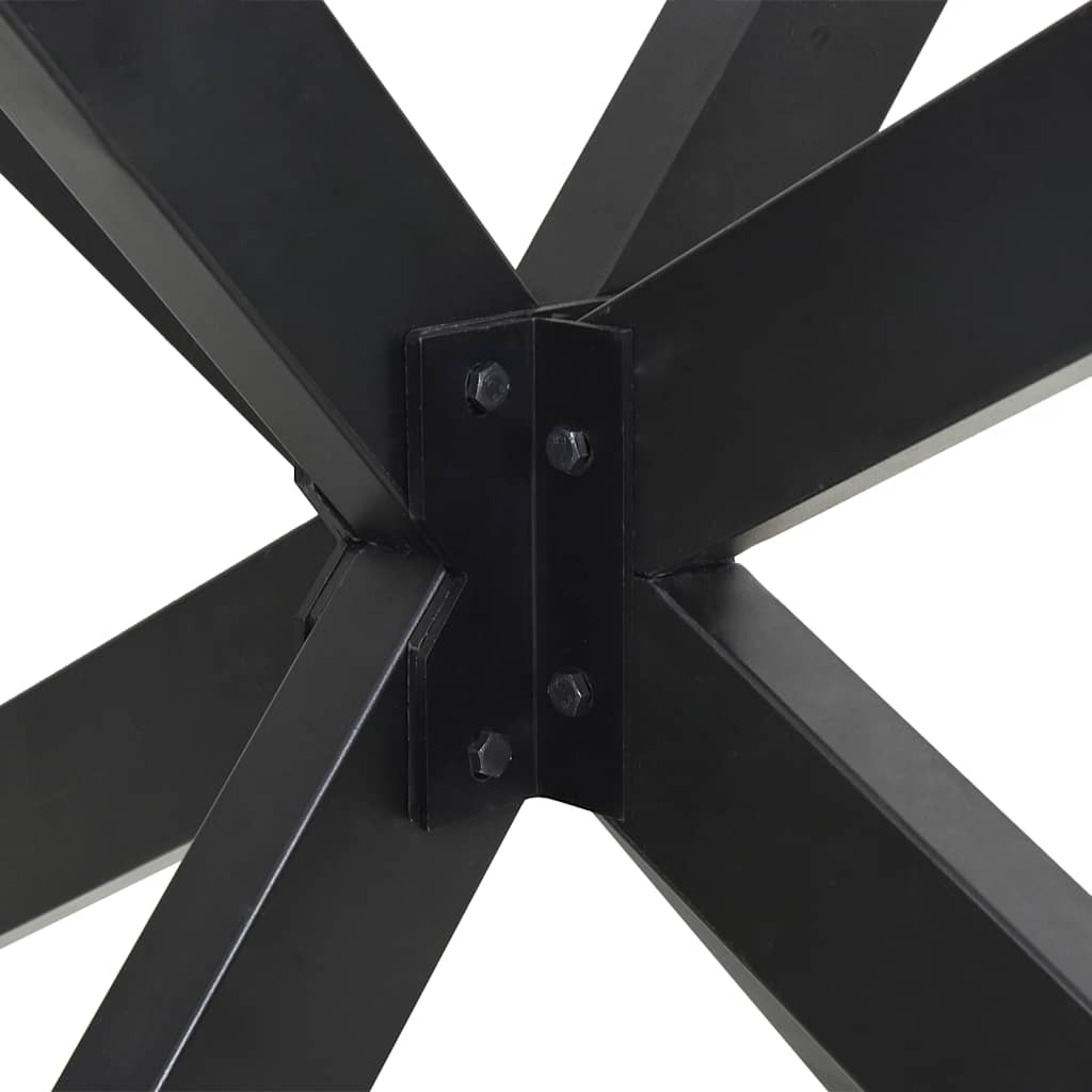 Eettafel 200x100x74 cm ovaal massief eikenhout lichtbruin is nu te koop bij PeponiXL, paradijselijk wonen!