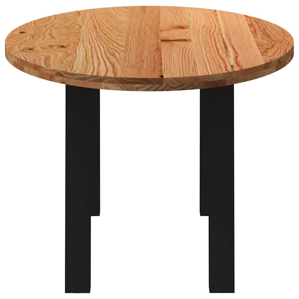 Eettafel 200x100x74 cm ovaal massief eikenhout lichtbruin is nu te koop bij PeponiXL, paradijselijk wonen!