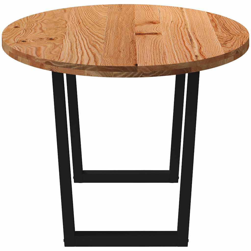 Eettafel 200x100x74 cm ovaal massief eikenhout lichtbruin is nu te koop bij PeponiXL, paradijselijk wonen!