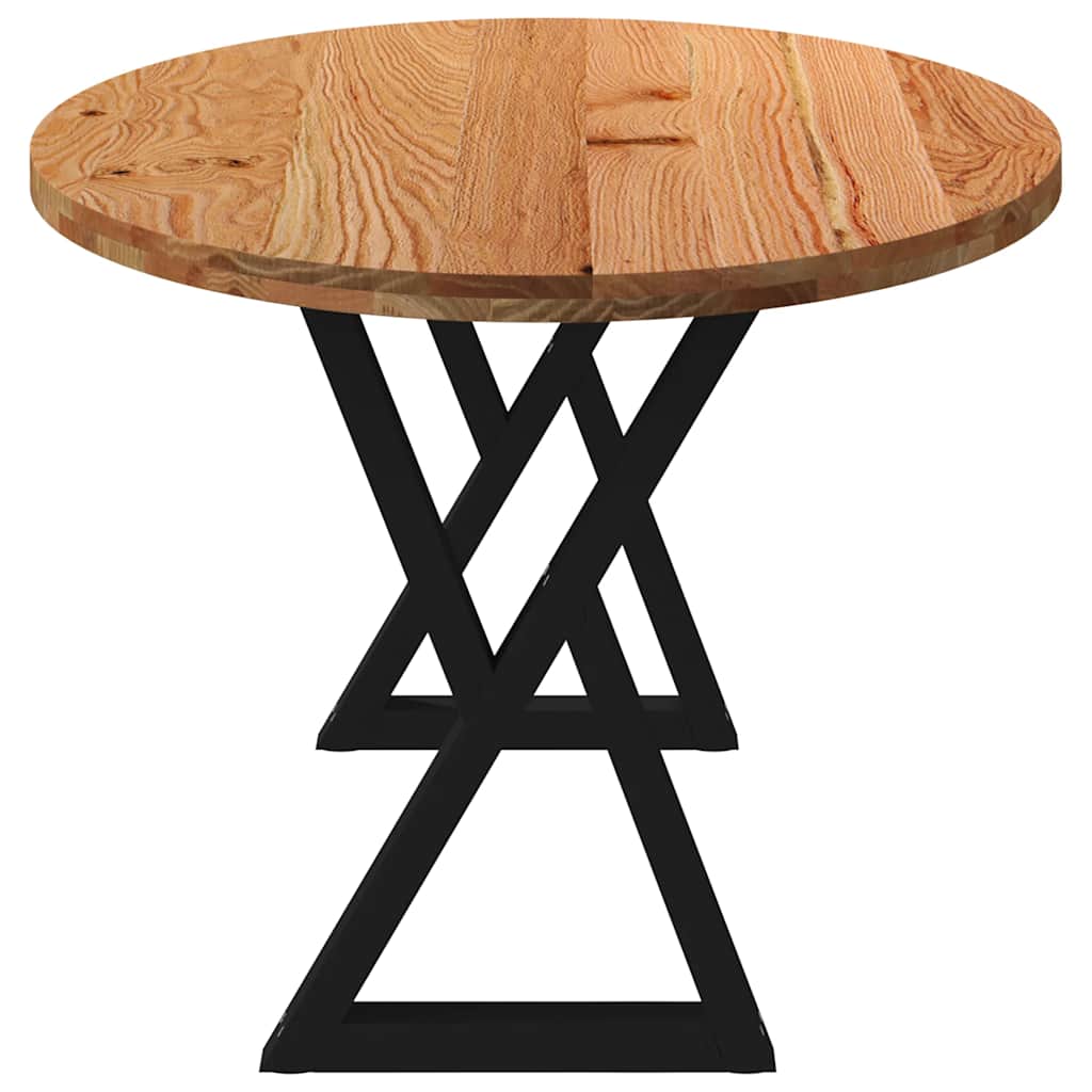 Eettafel 200x100x74 cm ovaal massief eikenhout lichtbruin is nu te koop bij PeponiXL, paradijselijk wonen!