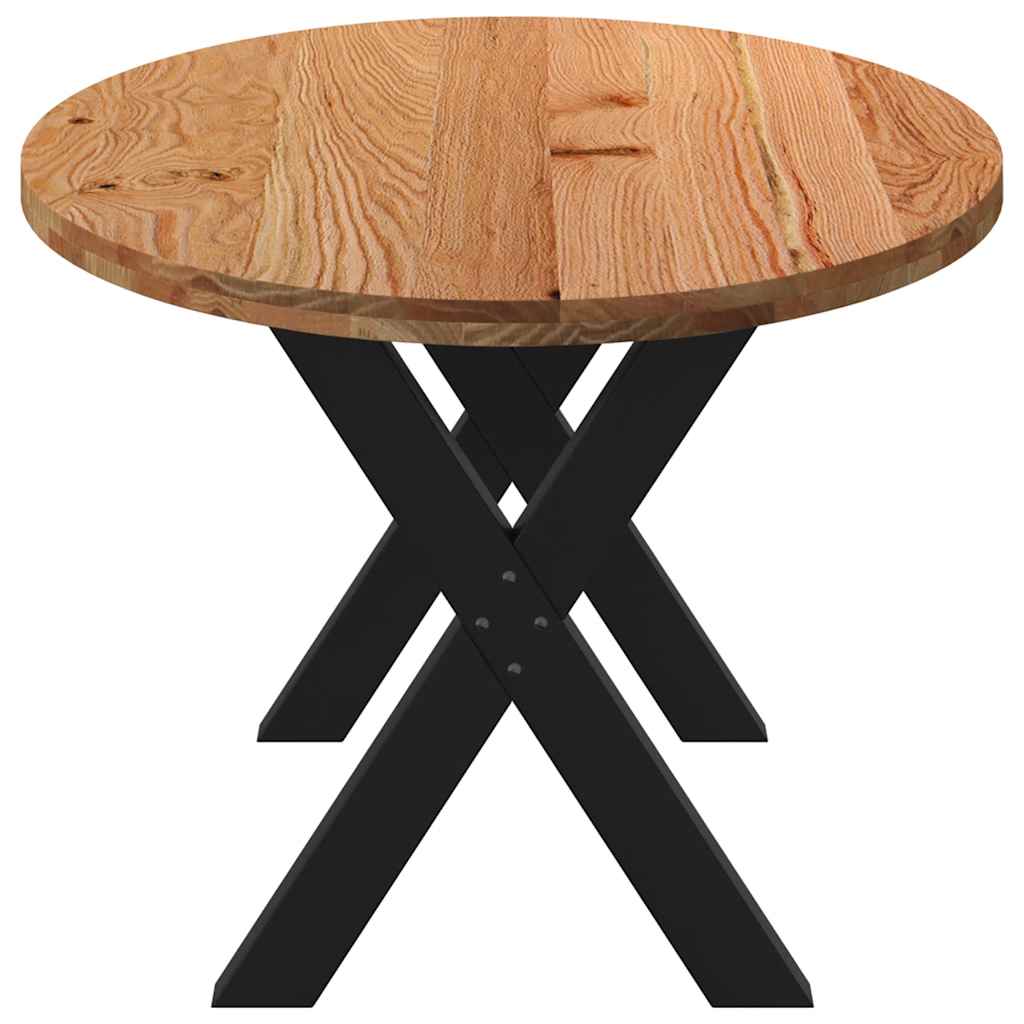 Eettafel 200x100x74 cm ovaal massief eikenhout lichtbruin is nu te koop bij PeponiXL, paradijselijk wonen!