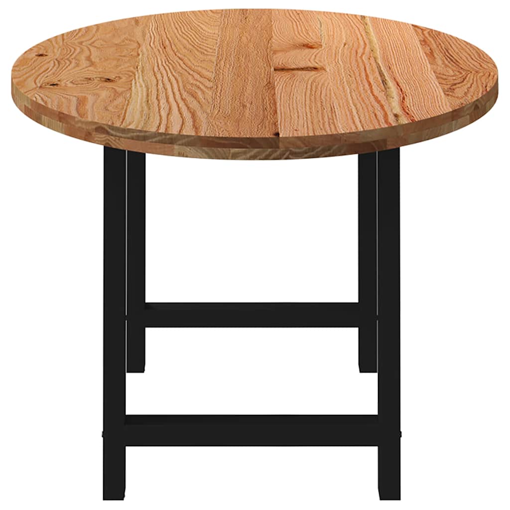 Eettafel 200x100x74 cm ovaal massief eikenhout lichtbruin is nu te koop bij PeponiXL, paradijselijk wonen!