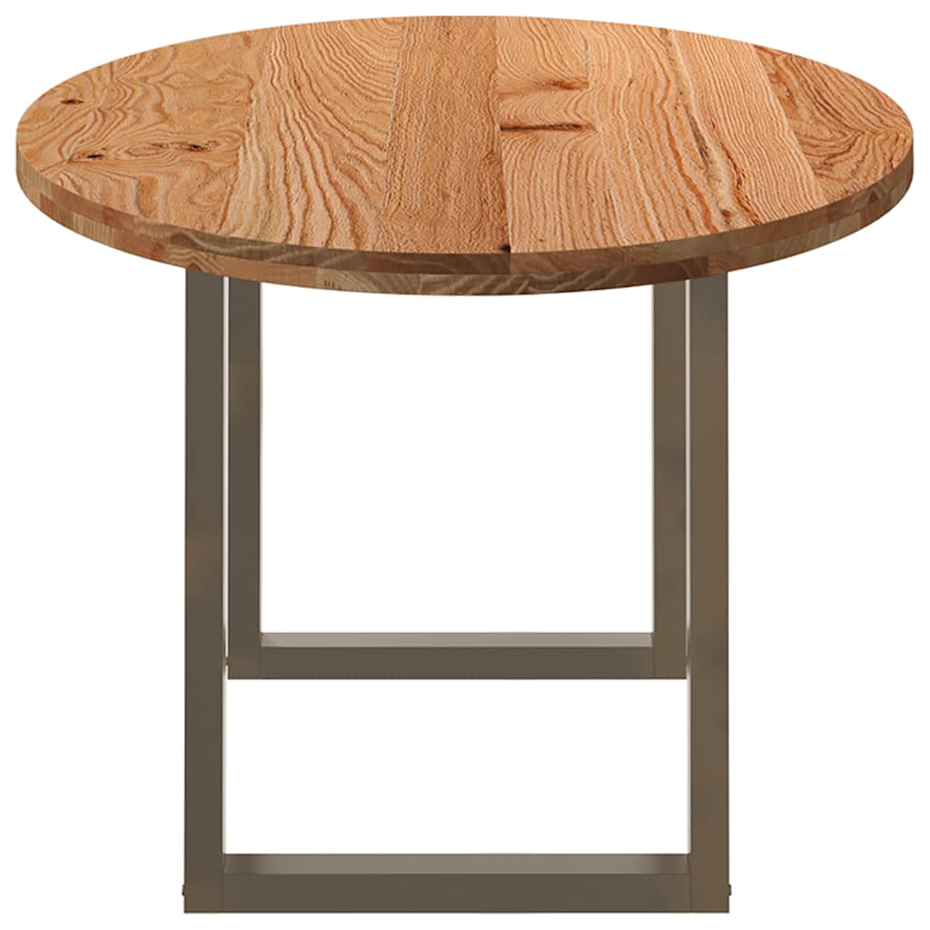 Eettafel 200x100x74 cm ovaal massief eikenhout lichtbruin is nu te koop bij PeponiXL, paradijselijk wonen!