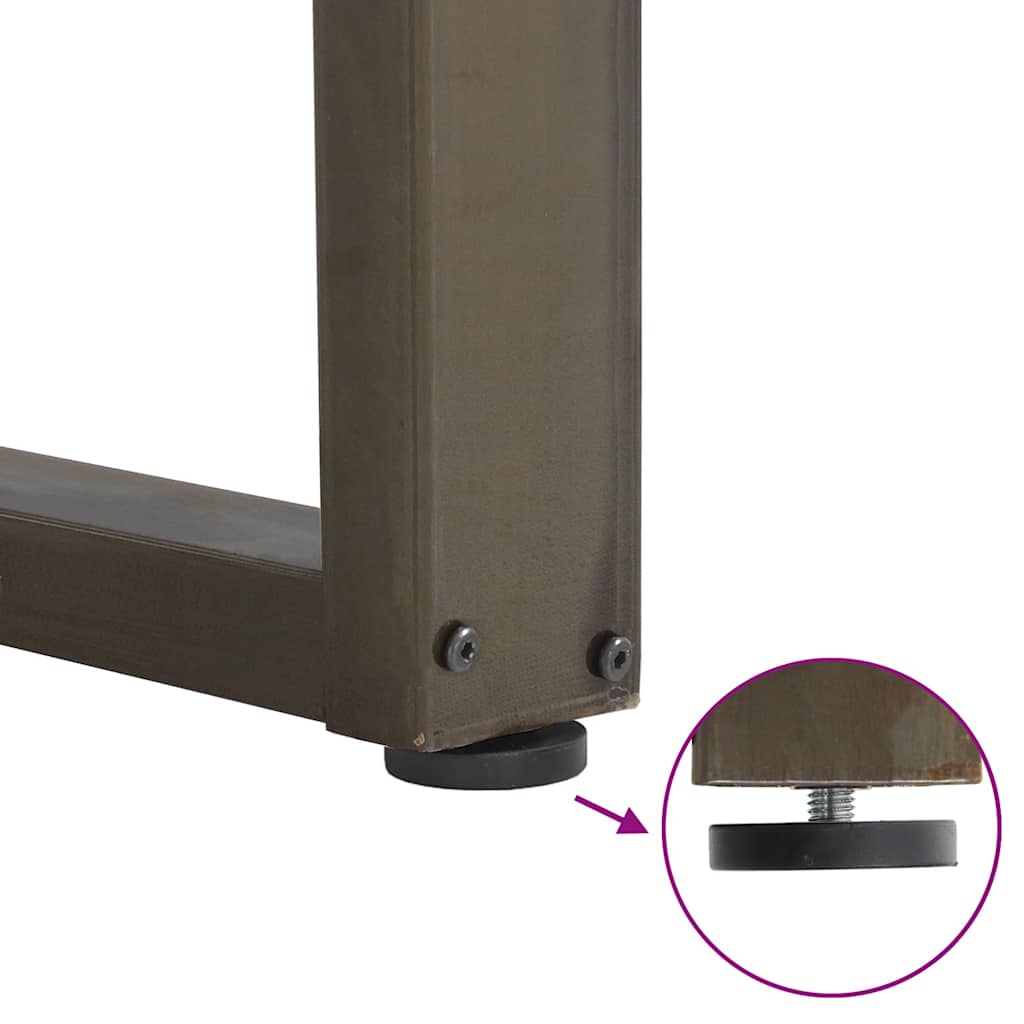 Eettafel 200x100x74 cm ovaal massief eikenhout lichtbruin is nu te koop bij PeponiXL, paradijselijk wonen!