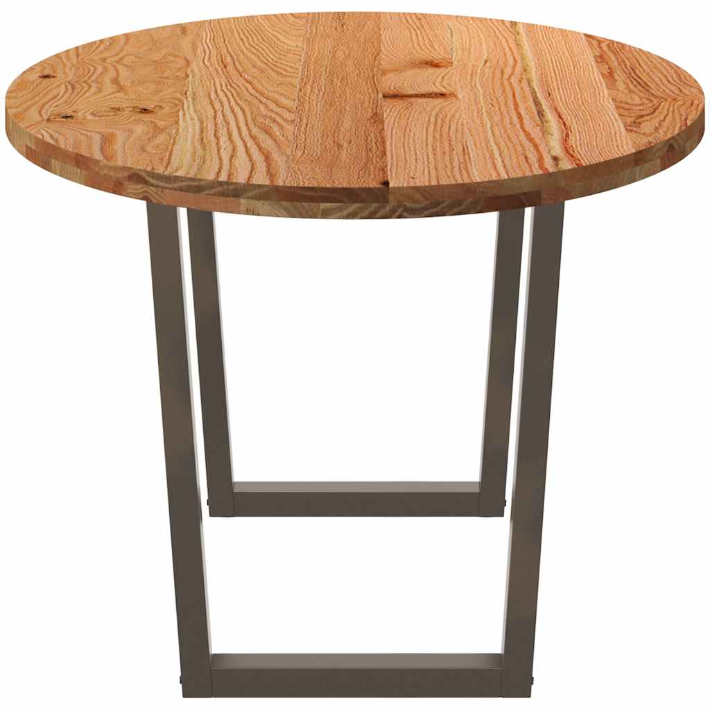 Eettafel 200x100x74 cm ovaal massief eikenhout lichtbruin is nu te koop bij PeponiXL, paradijselijk wonen!