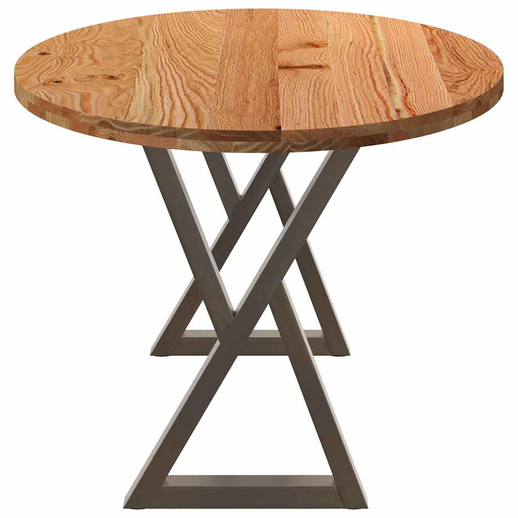 Eettafel 200x100x74 cm ovaal massief eikenhout lichtbruin is nu te koop bij PeponiXL, paradijselijk wonen!