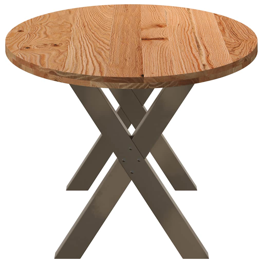 Eettafel 200x100x74 cm ovaal massief eikenhout lichtbruin is nu te koop bij PeponiXL, paradijselijk wonen!