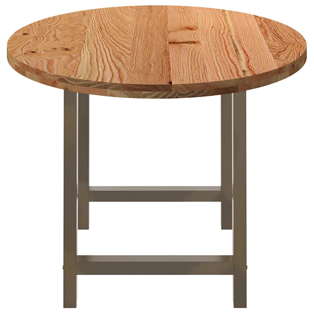 Eettafel 200x100x74 cm ovaal massief eikenhout lichtbruin is nu te koop bij PeponiXL, paradijselijk wonen!