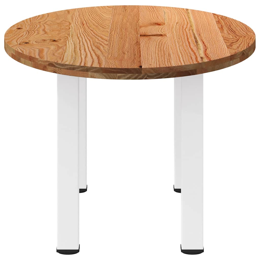 Eettafel 200x100x74 cm ovaal massief eikenhout lichtbruin is nu te koop bij PeponiXL, paradijselijk wonen!