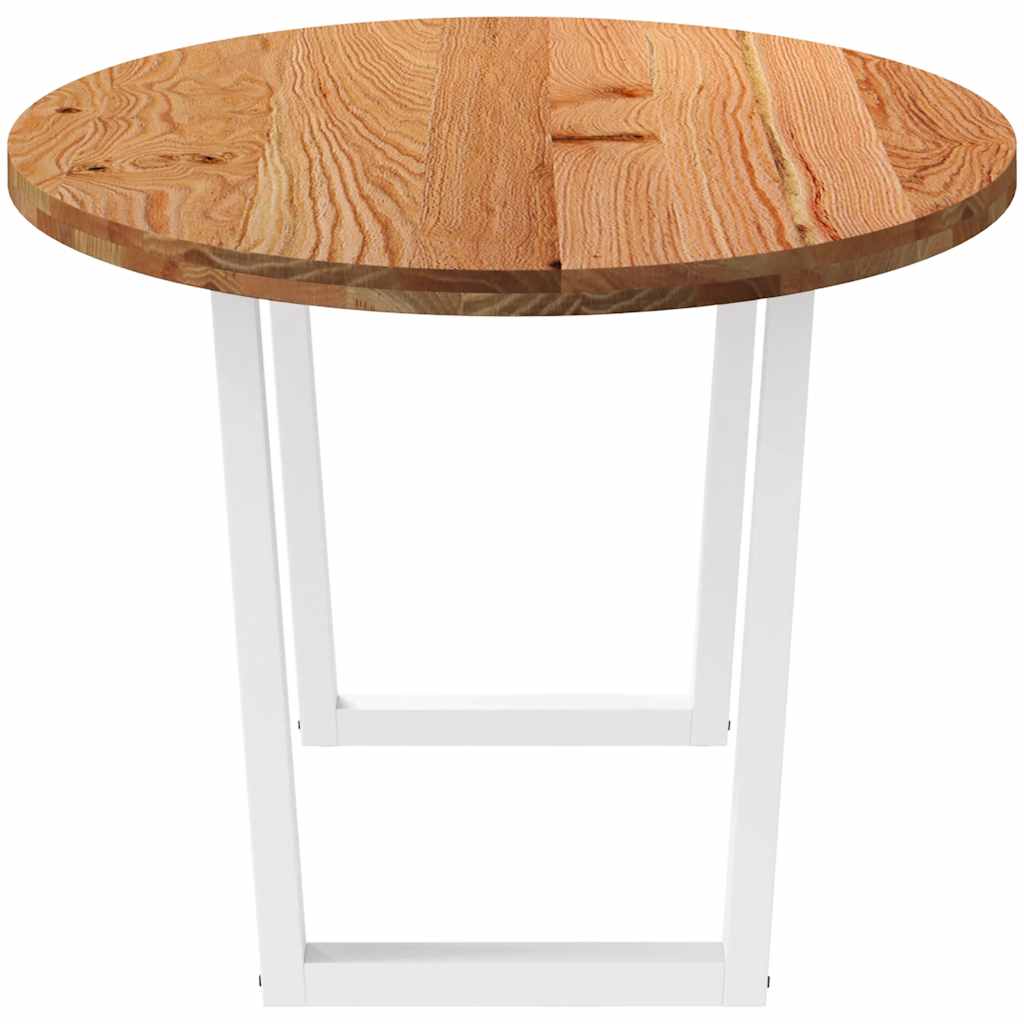 Eettafel 200x100x74 cm ovaal massief eikenhout lichtbruin is nu te koop bij PeponiXL, paradijselijk wonen!