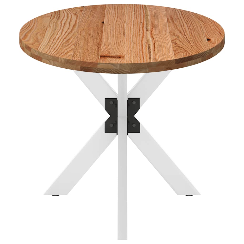 Eettafel 200x100x74 cm ovaal massief eikenhout lichtbruin is nu te koop bij PeponiXL, paradijselijk wonen!