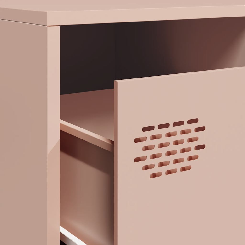 Tv-meubel 202x39x43,5 cm koudgewalst staal roze is nu te koop bij PeponiXL, paradijselijk wonen!