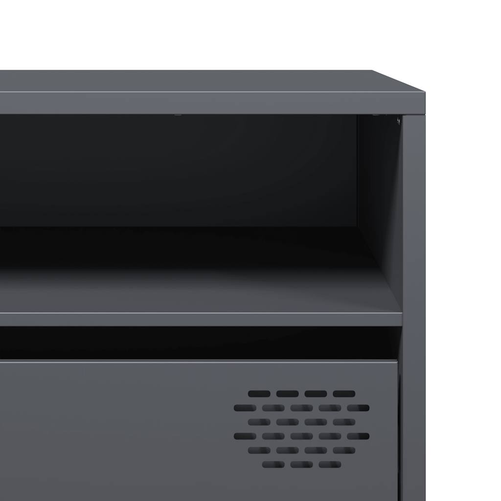 Tv-meubel 202x39x43,5 cm koudgewalst staal antracietkleurig is nu te koop bij PeponiXL, paradijselijk wonen!