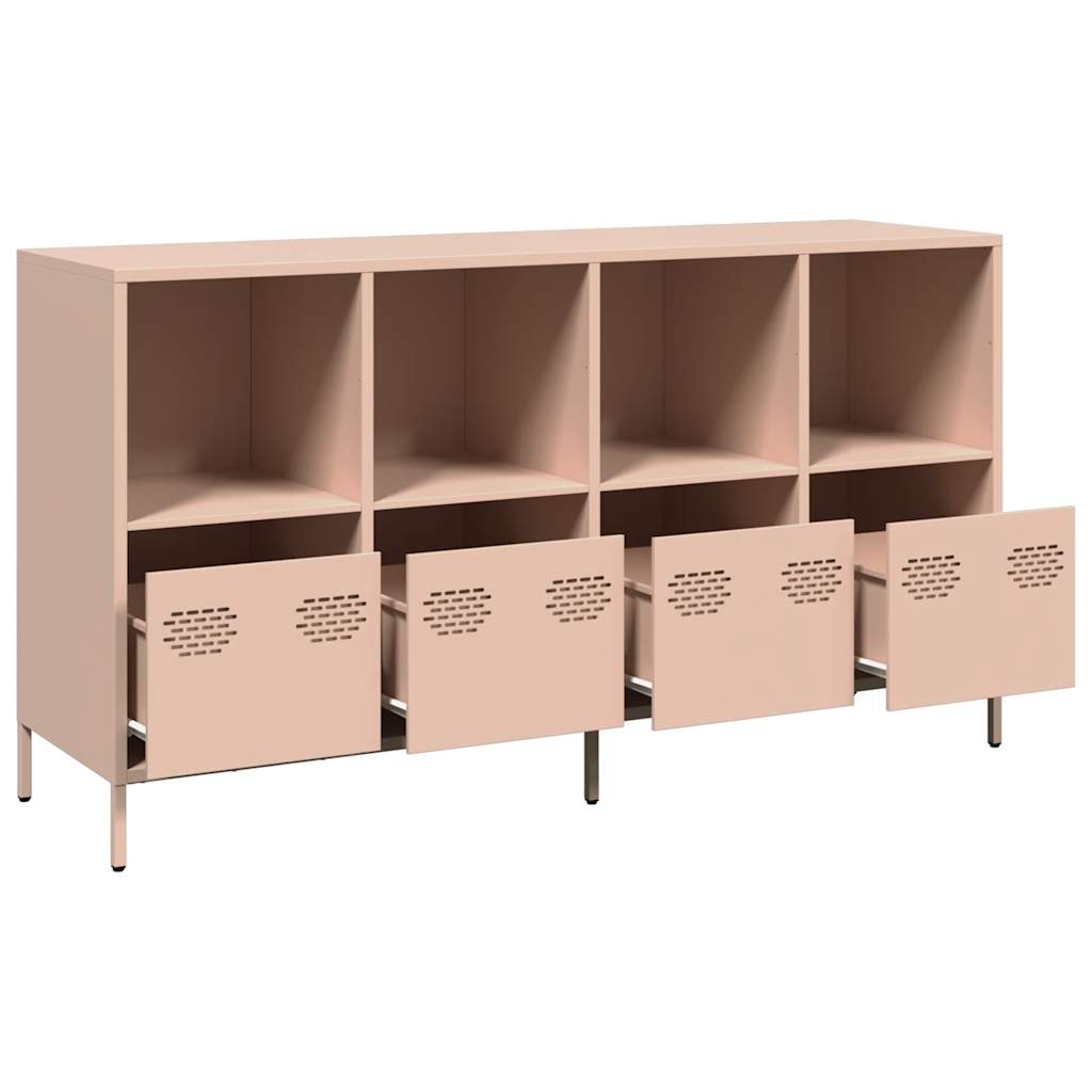 Dressoir 135x39x73,5 cm koudgewalst staal roze is nu te koop bij PeponiXL, paradijselijk wonen!